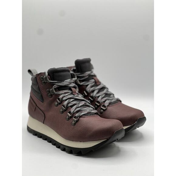 Merrell Alpine Hiker Lace Up Hiking Boots, Burgundy Womens Size 6.5 US NIB - Picture 2 of 12